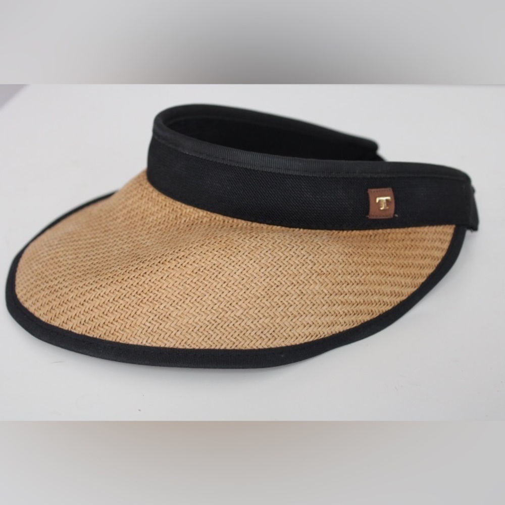 Touché Collection  Beige/Black Visor Hat